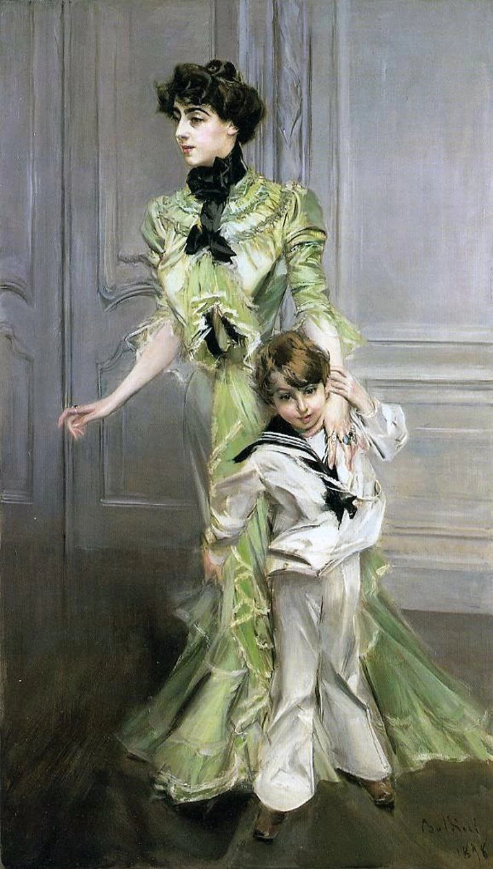 Madame Georges Hugo e suo figlio Jean